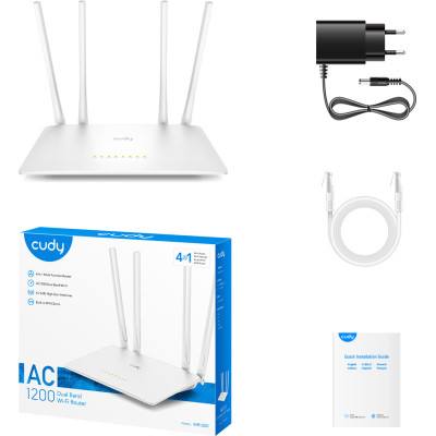 Маршрутизатор Cudy WR1200, AC1200 Wi-Fi Router Маршрутизатор Cudy WR1200, AC1200 Wi-Fi Router