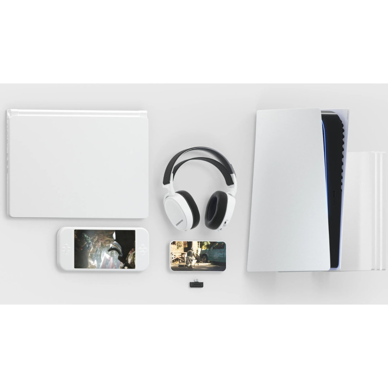 Ігрова гарнітура SteelSeries Arctis 7+ Wireless White