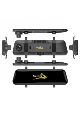 Відеореєстратор Aspiring Maxi 4 Speedcam, WIFI, GPS, 4K, X2 Camers (дзеркало заднього виду)