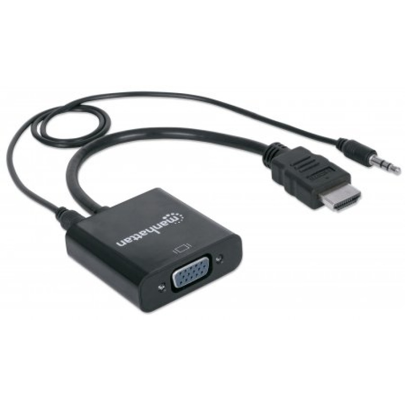 Перехідник HDMI M -> VGA F (з аудіо інтерфейсом) Manhattan