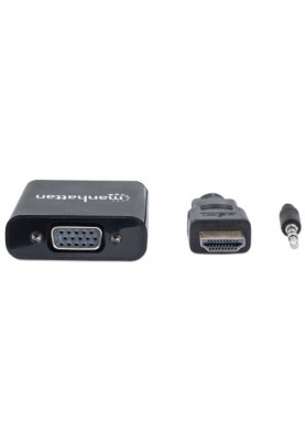 Перехідник HDMI M -> VGA F (з аудіо інтерфейсом) Manhattan