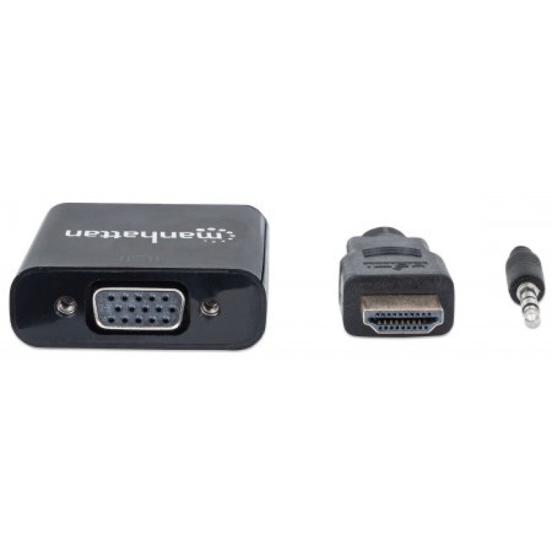 Перехідник HDMI M -> VGA F (з аудіо інтерфейсом) Manhattan