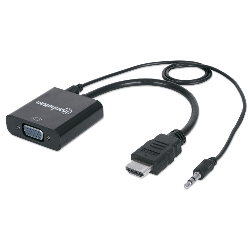 Перехідник HDMI M -> VGA F (з аудіо інтерфейсом) Manhattan