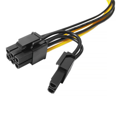 Кабель живлення для відеокарти ATX 6pin на 8pin, M/M 50см Кабель живлення для відеокарти ATX 6pin на 8pin, M/M 50см
