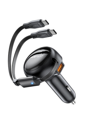 Автозарядка 3xUSB 53W (2xUSB-C+USB-A) + cable USB-C 2in1 B13 Acefast
