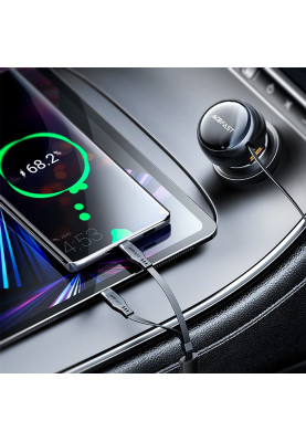 Автозарядка 3xUSB 53W (2xUSB-C+USB-A) + cable USB-C 2in1 B13 Acefast