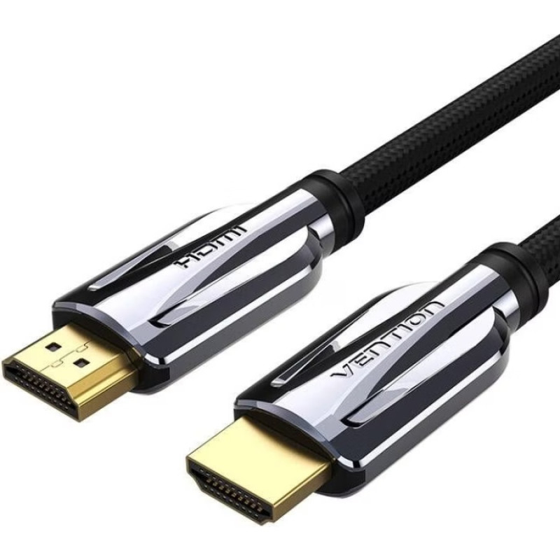 Кабель HDMI M - M, 2.0  м, V2.1, 8K 60Гц обплетення, чорний Vention