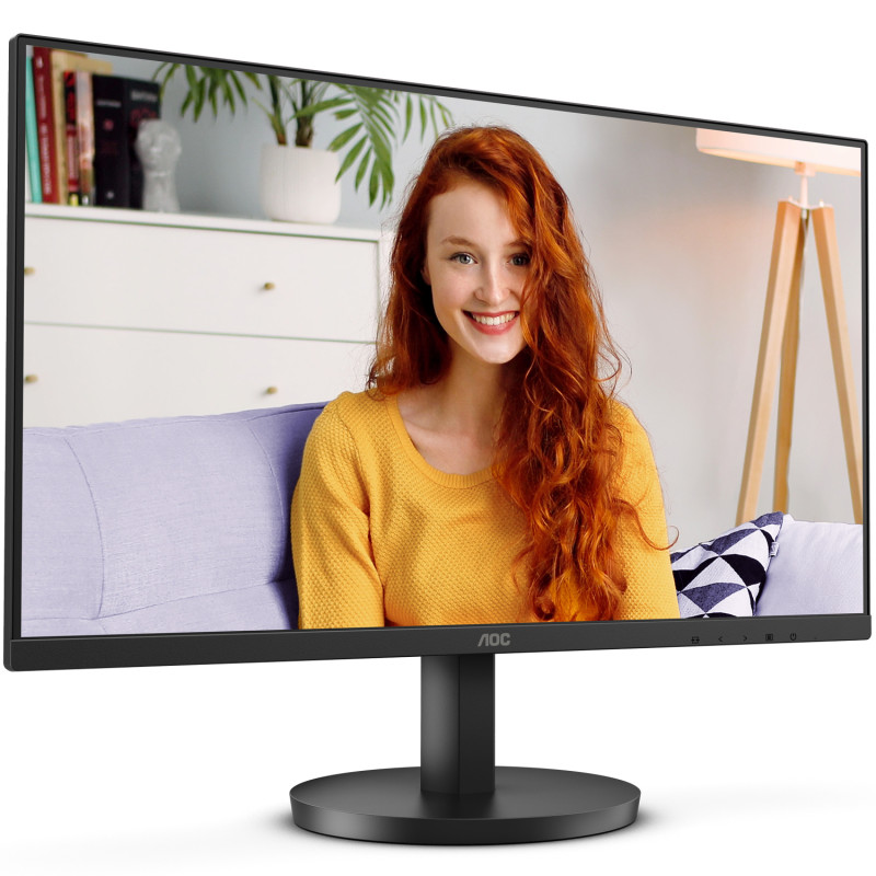 TFT 23.8" AOC 24B3HMA2, VA, 100Hz, 1ms, VGA, HDMI, колонки, чорний