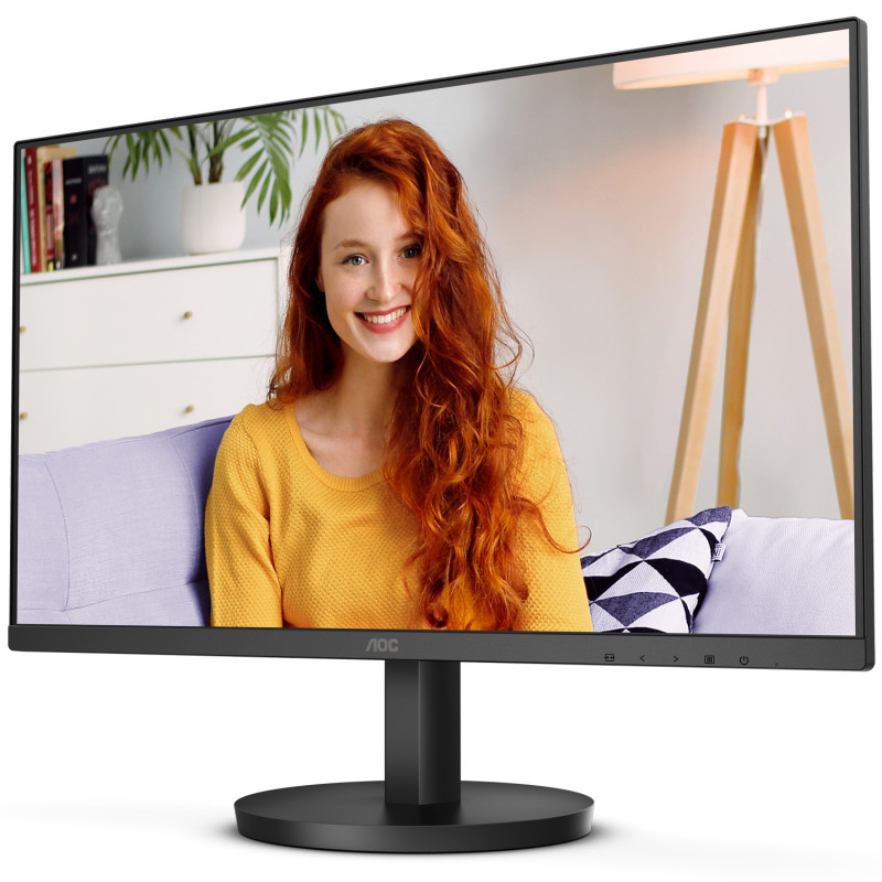TFT 23.8" AOC 24B3HMA2, VA, 100Hz, 1ms, VGA, HDMI, колонки, чорний