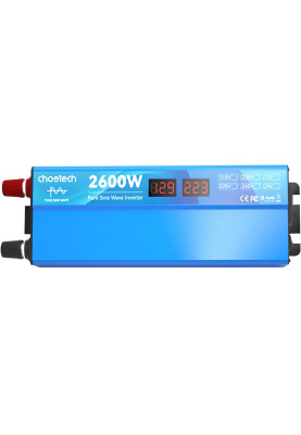 Інвертор автомобільний Choetech 12\220V 2600W (1300Вт), чиста синусоїда