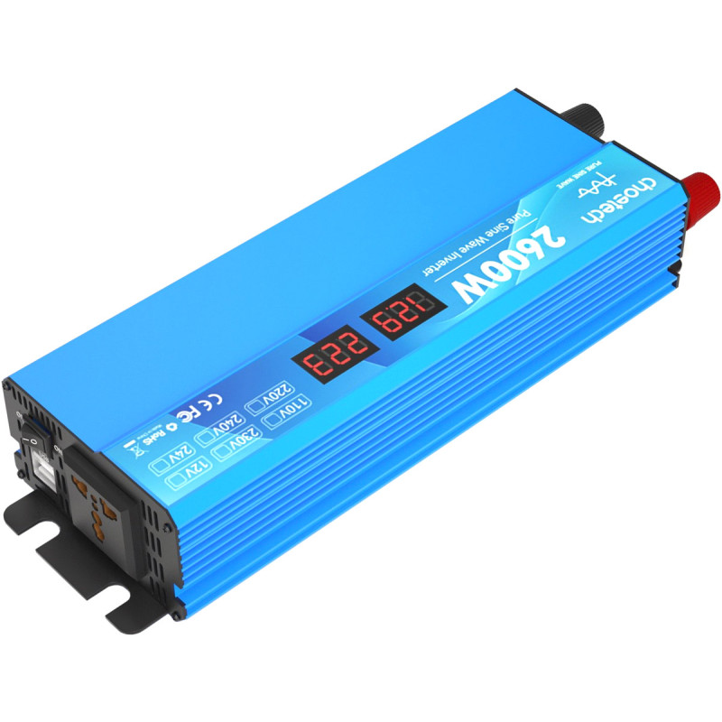 Інвертор автомобільний Choetech 12\220V 2600W (1300Вт), чиста синусоїда
