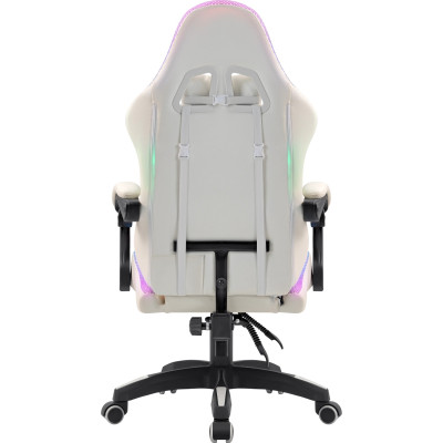 Крісло ігрове Defender Energy, Клас 4, 50мм, PU, RGB, біле