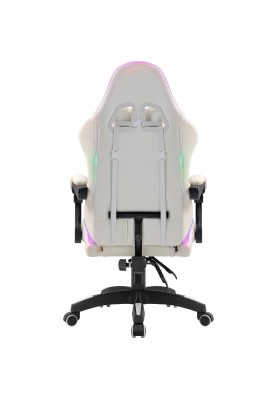 Крісло ігрове Defender Energy, Клас 4, 50мм, PU, RGB, біле