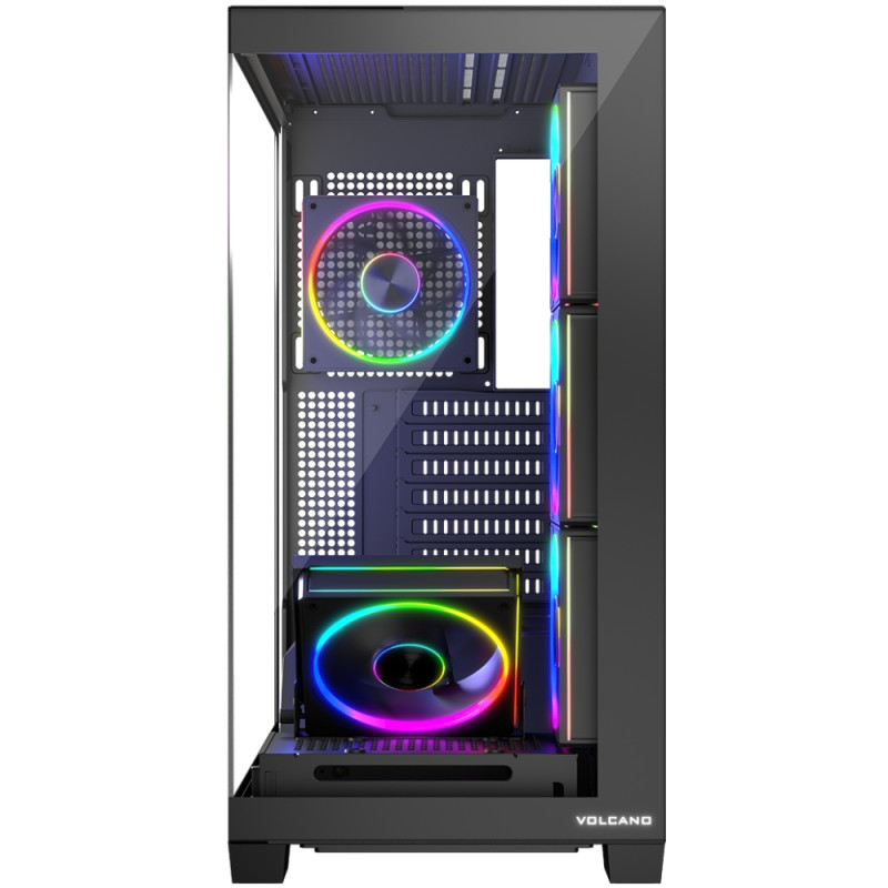 Корпус Modecom VOLCANO STELLAR ARGB MIDI 5x120mm fans BLACK без БЖ ATX