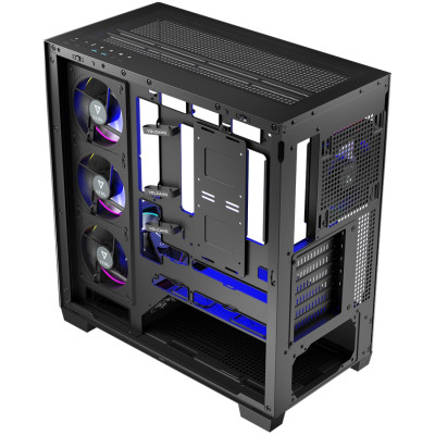 Корпус Modecom VOLCANO STELLAR ARGB MIDI 5x120mm fans BLACK без БЖ ATX