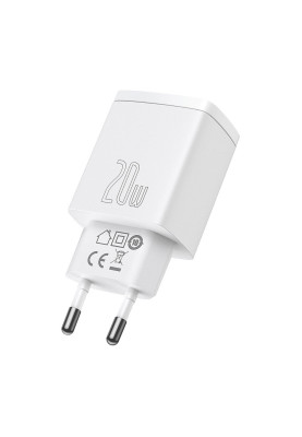 Зарядний пристрій 2xUSB 20W (USB-C+USB-A) Білий Baseus