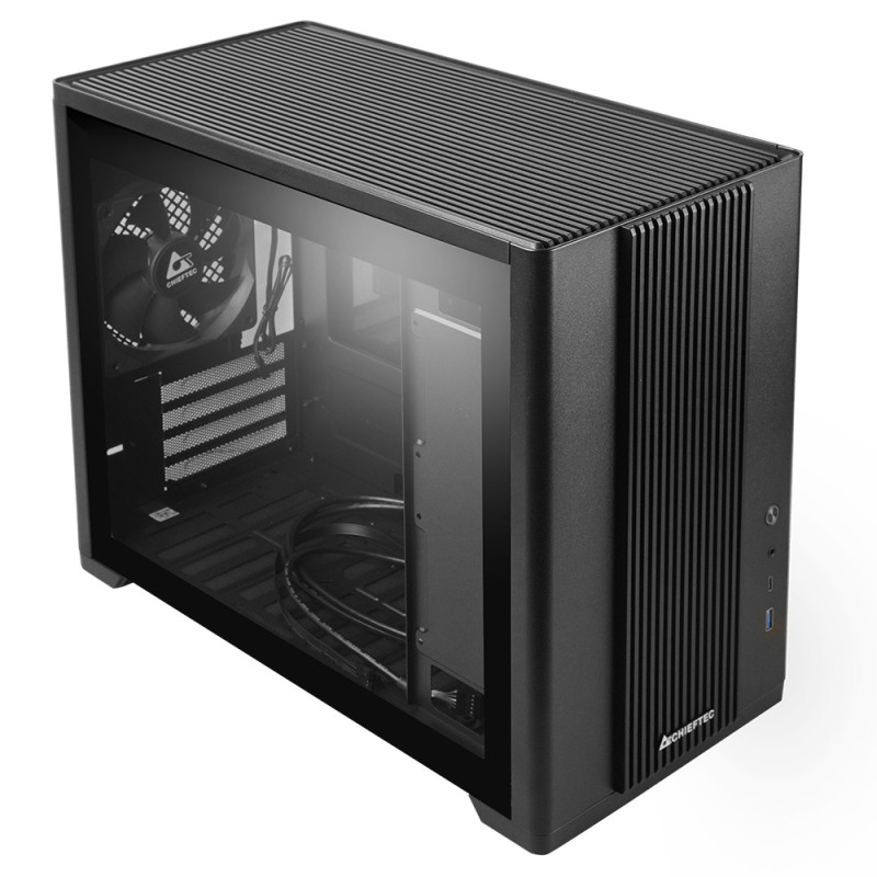 Корпус Chieftec UNI BX-10B-OP mATX, без БЖ, Black