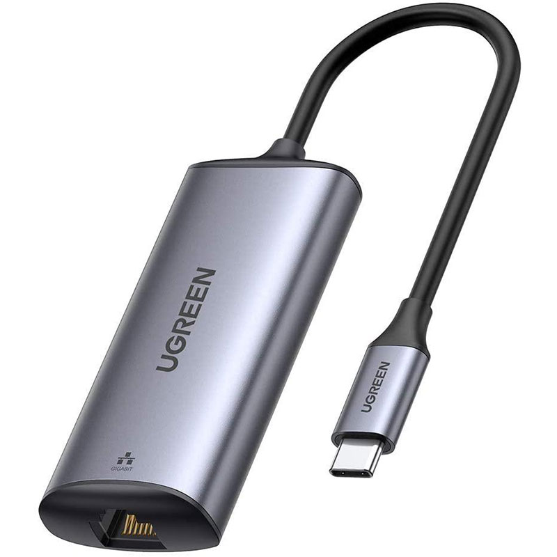 Перехідник USB 3.1 Type-C --> Ethernet RJ45 1000Mb CM275 cірий Ugreen