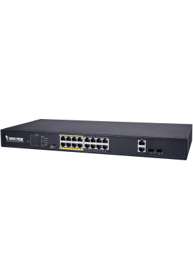 Комутатор VIVOTEK AW-FGT-180D-250, Unmanaged 16xFE PoE + 2xGE Combo Switch