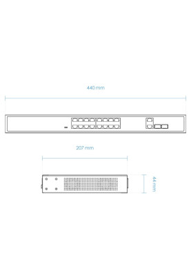 Комутатор VIVOTEK AW-FGT-180D-250, Unmanaged 16xFE PoE + 2xGE Combo Switch