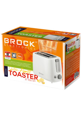 Тостер BROCK BT 1006 WH 700Вт/ 2 відділення/мех. управління/білий