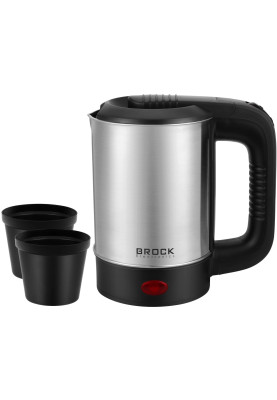 Електрочайник BROCK WK 0903 S дорожній 600Вт/ 0.8л/ 2 чашки/ нержавіюча сталь
