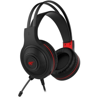 Ігрова гарнітура Havit HV-H2011D, RGB пiдсвiтка black/red
