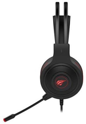 Ігрова гарнітура Havit HV-H2011D, RGB пiдсвiтка black/red