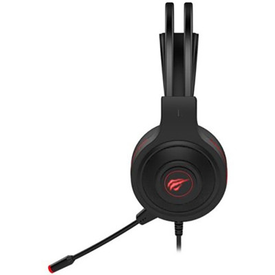Ігрова гарнітура Havit HV-H2011D, RGB пiдсвiтка black/red