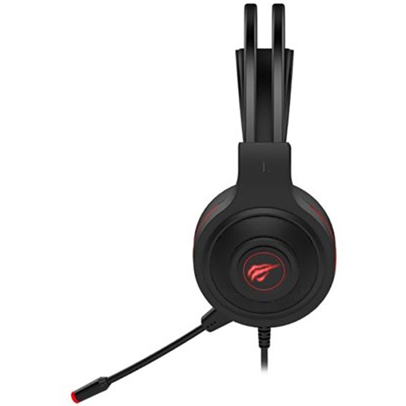 Ігрова гарнітура Havit HV-H2011D, RGB пiдсвiтка black/red