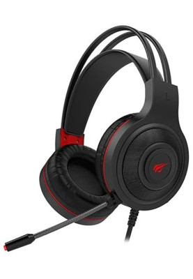 Ігрова гарнітура Havit HV-H2011D, RGB пiдсвiтка black/red
