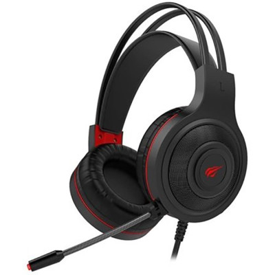 Ігрова гарнітура Havit HV-H2011D, RGB пiдсвiтка black/red