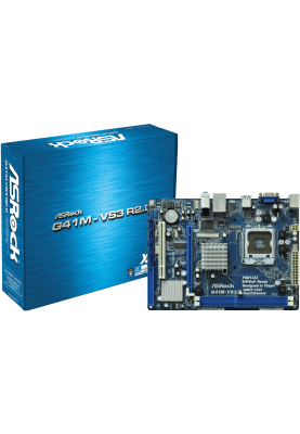 Материнська плата ASRock G41M-VS3 R2.0/REF(LGA775,G41+ICH7, 2*DDR3, 4xSATAII, Video+PCI Ex16, 6ch, Lan, mATX)