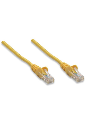 Патчкорд UTP Cat.5e ( 0.5м жовтий), Intellinet, Біметал, ССА