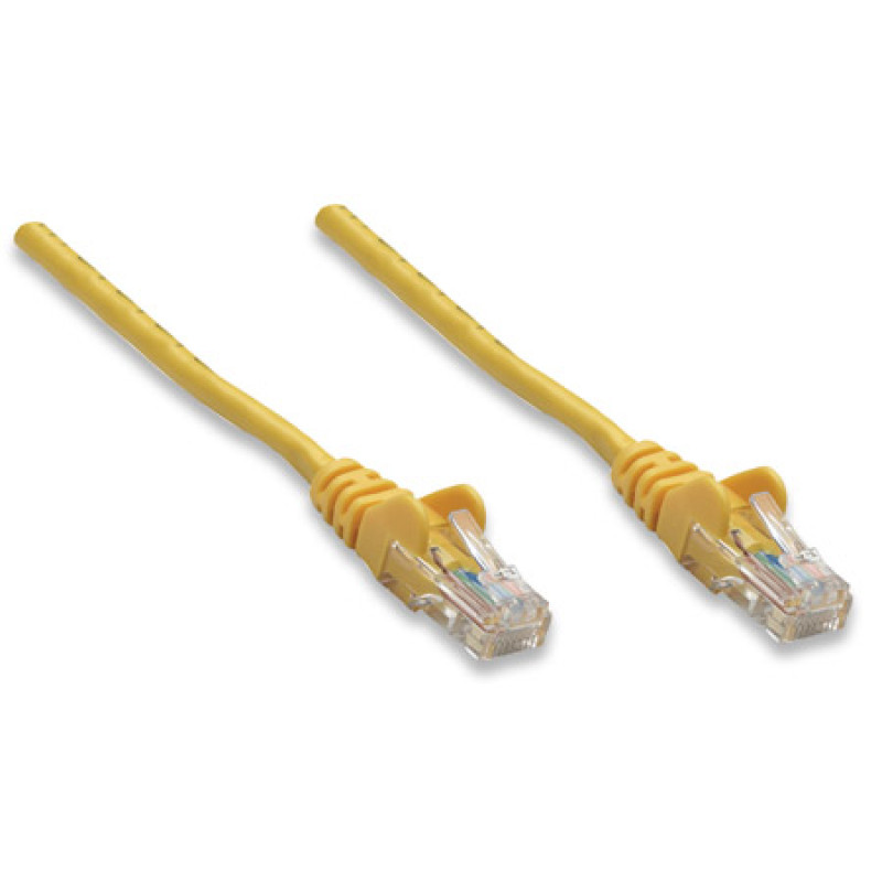 Патчкорд UTP Cat.5e ( 0.5м жовтий), Intellinet, Біметал, ССА