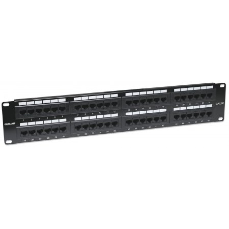 Патч-панель 19", 48xRJ45, UTP, Cat.5e, 2unit, Intellinet