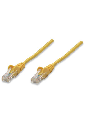 Патчкорд UTP Cat.5e ( 1м жовтий ), Intellinet, Біметал, ССА