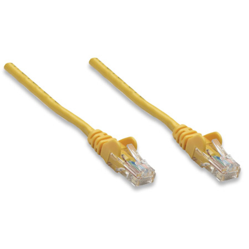 Патчкорд UTP Cat.5e ( 1м жовтий ), Intellinet, Біметал, ССА