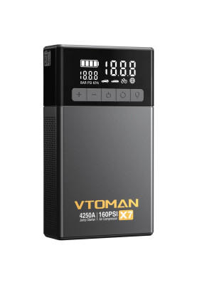 Автомобільний Jump Starter X7 4250A, компресор 150PSI 24000mAh USB QC3.0 DC15V/10A LED Light Vtoman