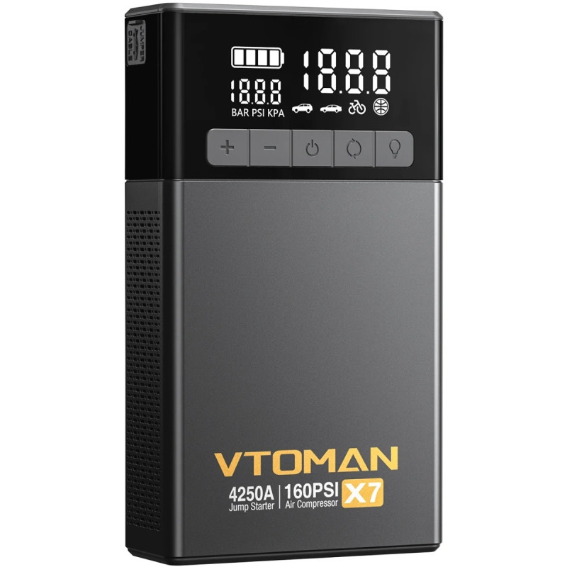 Автомобільний Jump Starter X7 4250A, компресор 150PSI 24000mAh USB QC3.0 DC15V/10A LED Light Vtoman