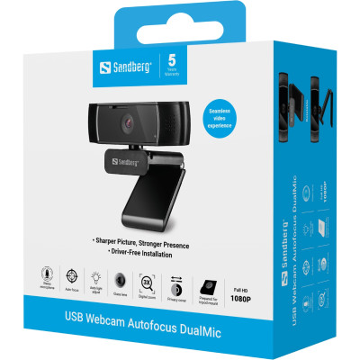Веб-камера Sandberg Autofocus DualMic Full HD Stereo microphone Веб-камера Sandberg Autofocus DualMic Full HD Stereo microphone