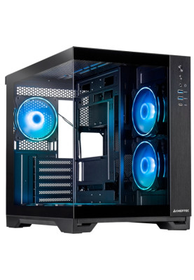 Корпус Chieftec VISIO GM-30B-TG-OP ATX, без БЖ, Black