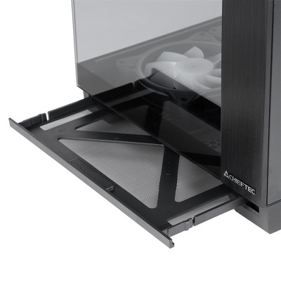 Корпус Chieftec VISIO GM-30B-TG-OP ATX, без БЖ, Black