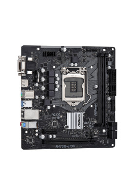 ASRock H470M-HDV/REF (1200/H470, 2*DDR4, PCIex16, HDMI/VGA/DVI, 4xSATAІІІ, RAID, GLan, 7.1ch, mATX)