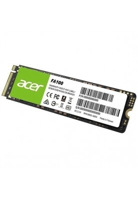 Накопичувач SSD 256GB Acer FA100 M.2 2280 NVMe 1.4 PCIe Gen 3x4 3D NAND, Retail