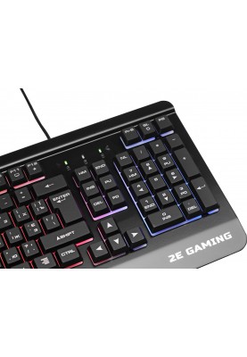 Клавіатура ігрова 2E Gaming KG320 LED USB Black Ukr