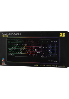 Клавіатура ігрова 2E Gaming KG320 LED USB Black Ukr