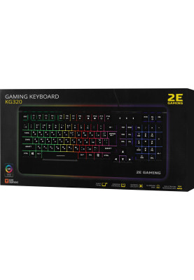 Клавіатура ігрова 2E Gaming KG320 LED USB Black Ukr