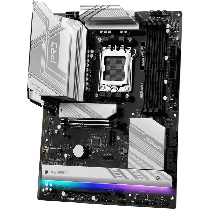 ASRock B850 Pro RS (AM5/B850, 4*DDR5, 2xPCIex16, HDMI/DP, 4xSATA,4xM.2, 2.5GLan, ATX)