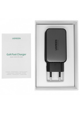 Зарядний пристрій 3xUSB 65W GaN (2хUSB-C+USB-A) CD244 Сірий Ugreen